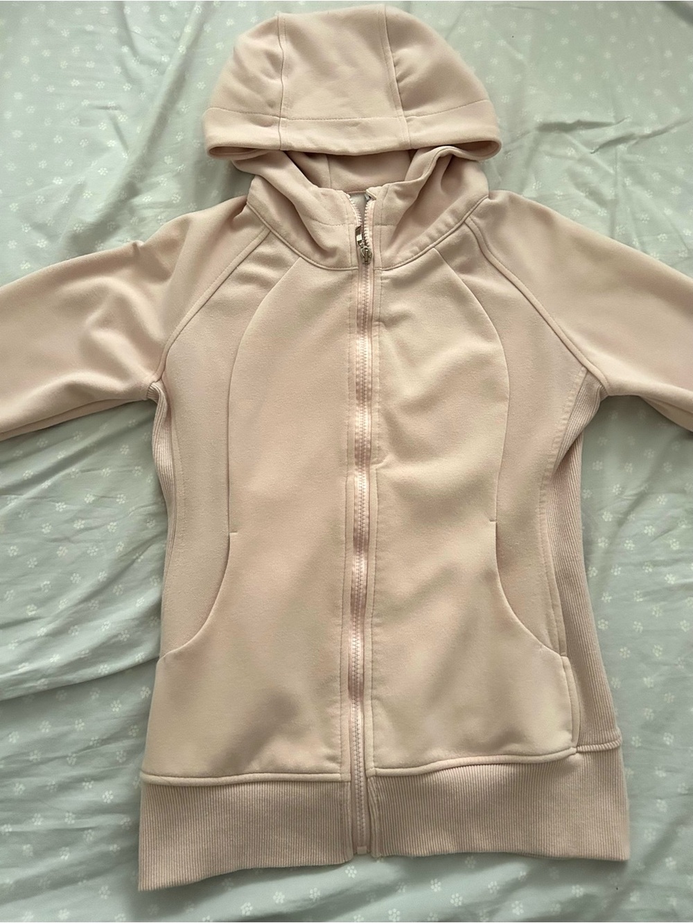 Blush Pink Hooded Zip-Up Jacket